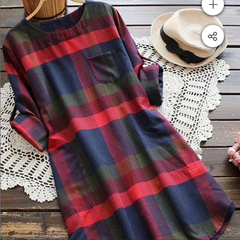 CupShe Plaid Dress